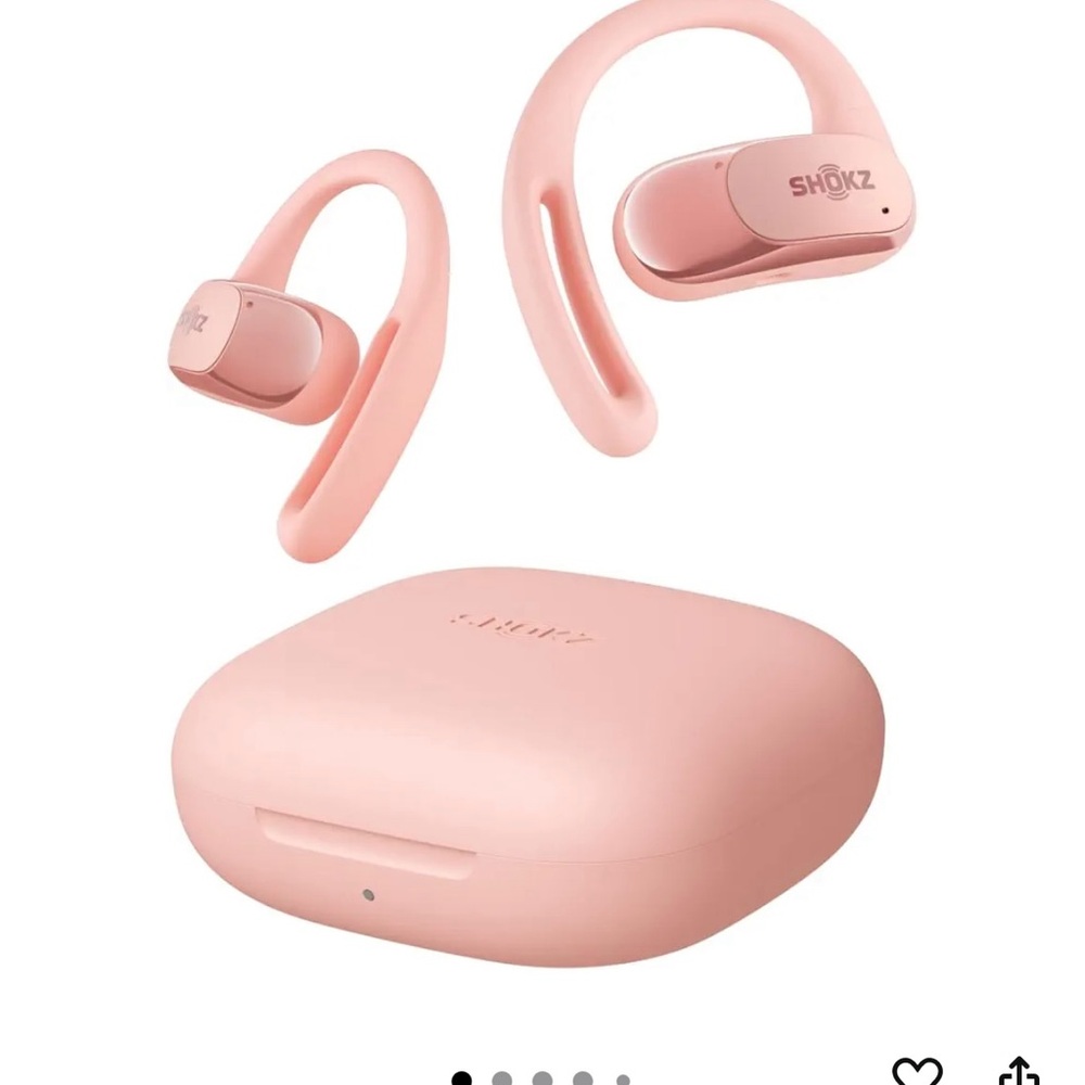 Shokz Pink Wireless Earbuds with Charging Case